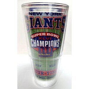 Tervis 24 oz. Hot/Cold Tumbler NFL NY Giants Super Bowl XLVI Champs NO LID